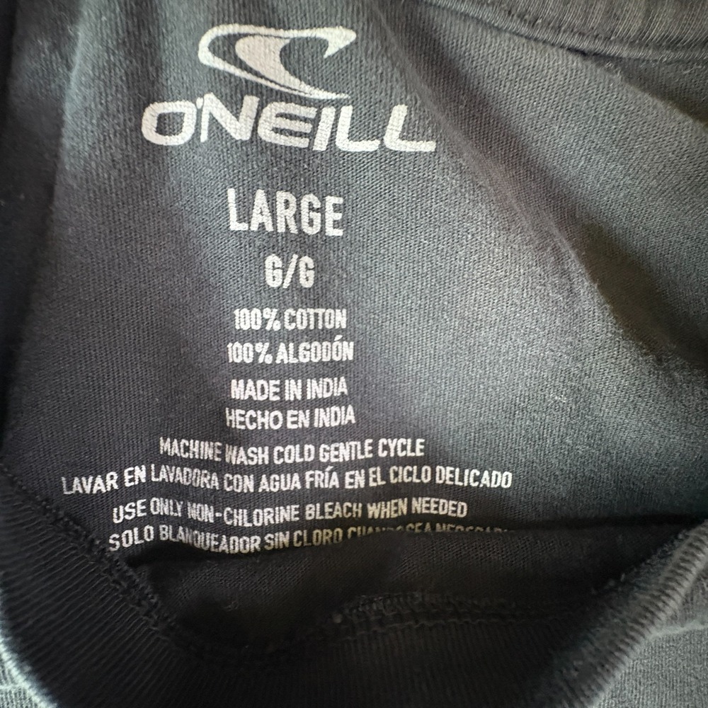 O'Neill First In Last Out T-Shirt Mens Large Black Cotton Graphic Logo Outdoor - Picture 4 of 10